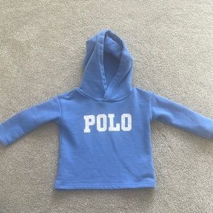 Light blue toddler polo hoodie